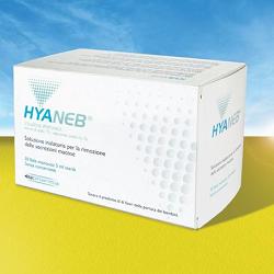 SOLUZIONE IPERTONICA DA NEBULIZZARE HYANEB SODIO CLORURO 7%  ACIDO IALURONICO 0,1% 30 FIALE 5 ML - Angeli Pharm