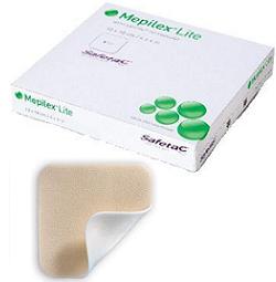 SCHIUMA DI POLIURETANO ASSORBENTE SOTTILE CON STRATO DI CONTATTO IN SILICONE MORBIDO MEPILEX LITE 15X15 5 PEZZI - Angeli Pharm