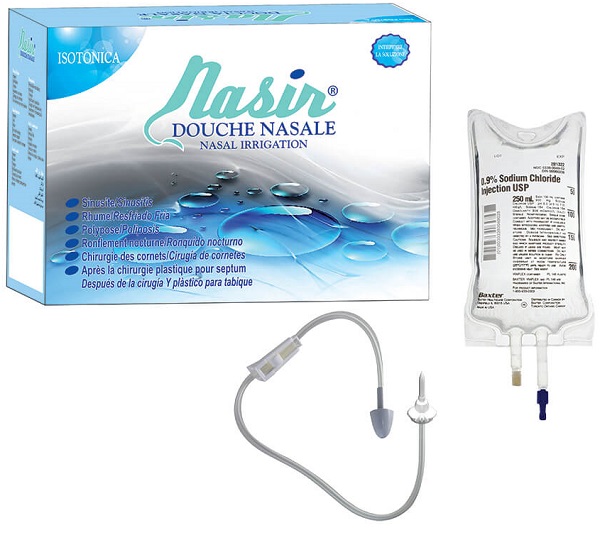 NASIR DOCCIA NASALE CON SOLUZIONE FISIOLOGICA ISOTONICA 6 SACCHE 500 ML + 1 BLISTER - Angeli Pharm