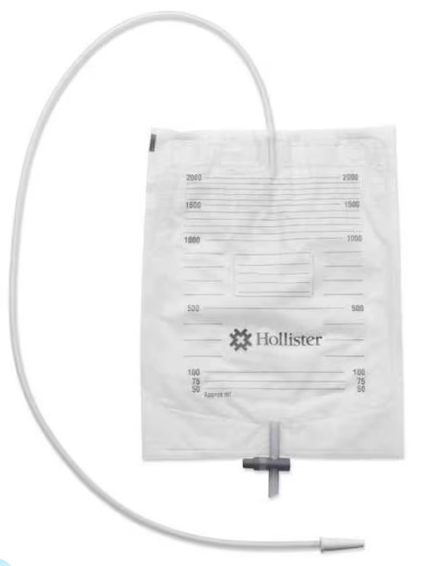 SACCA URINA DA LETTO STANDARD MONOUSO HOLLISTER LUNGHEZZA TUBO 90CM CAPACITA' 2L GRADUATA 30 PEZZI - Angeli Pharm