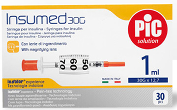 SIRINGA PER INSULINA PIC 1 ML 100 UI AGO 28 GAUGE 1/2 - Angeli Pharm