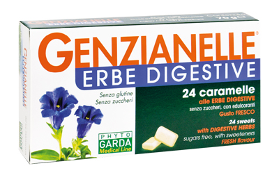 GENZIANELLE ERBE DIGESTIVE SENZA ZUCCHERO 24 CARAMELLE - Angeli Pharm