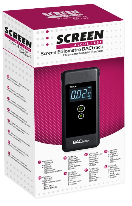 SCREEN ALCOL TEST SCREEN ETILOMETRO BACTRACK - Angeli Pharm
