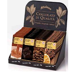 STAINER TAVOLETTA DI CIOCCOLATO FONDENTE SENZA ZUCCHERI E SENZA GLUTINE 50 G - Angeli Pharm