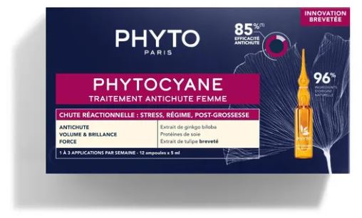 PHYTO PARIS PHYTOCYANE TRATTAMENTO ANTICADUTA CAPELLI DONNA 12 FIALE 7,5 ML - Angeli Pharm
