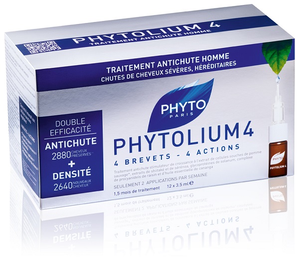 PHYTO PARIS PHYTOLIUM4 TRATTAMENTO ANTICADUTA CAPELLI UOMO 12 FIALE 3,5 ML - Angeli Pharm