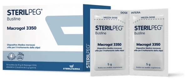 STERILPEG MACROGOL 3350 10 BUSTINE BIPARTITE 10 G - Angeli Pharm