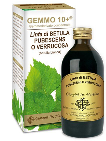 GEMMO 10+ BETULLA B LINFA 200 ML LIQUIDO ANALCOLICO - Angeli Pharm
