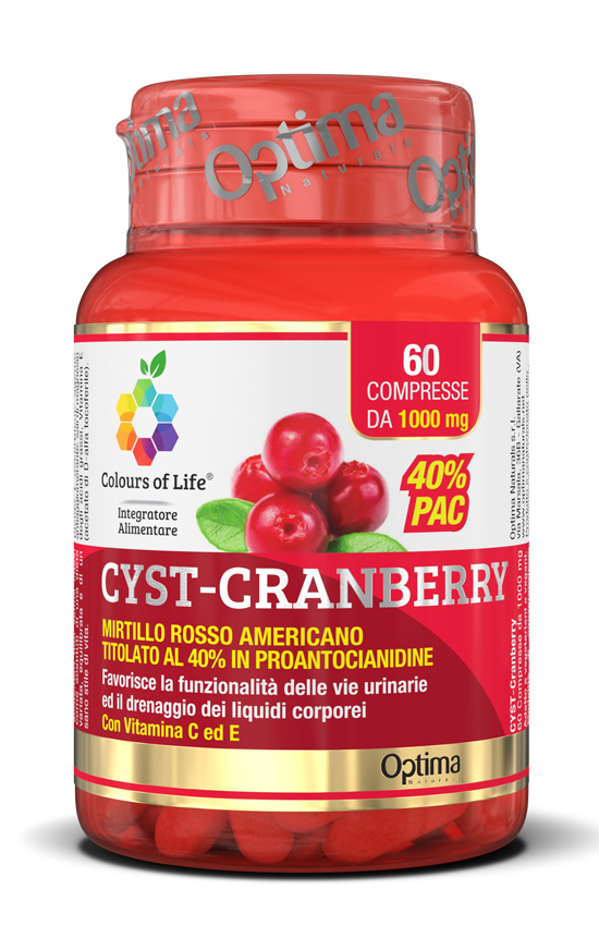 COLOURS OF LIFE CYST-CRANBERRY CON VITAMINA C E 60 COMPRESSE 1000 MG - Angeli Pharm