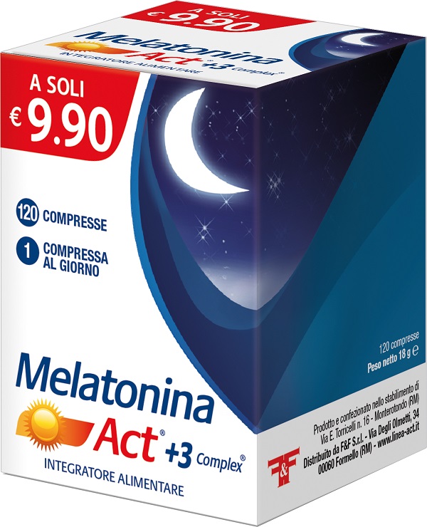 MELATONINA ACT +3 COMPLEX 120 COMPRESSE - Angeli Pharm