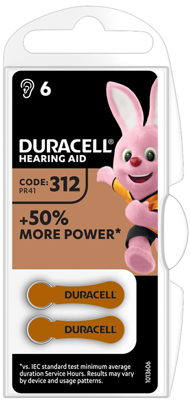 DURACELL EASY TAB 312 MARRONE BATTERIA PER APPARECCHIO ACUSTICO - Angeli Pharm