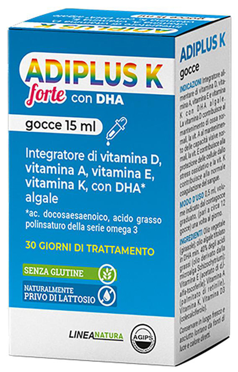 ADIPLUS K FORTE CON DHA GOCCE FLACONCINO 15 ML - Angeli Pharm