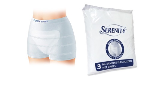 MUTANDINA A RETE PER INCONTINENZA SERENITY PANTY COMFORT XL 3 PEZZI - Angeli Pharm
