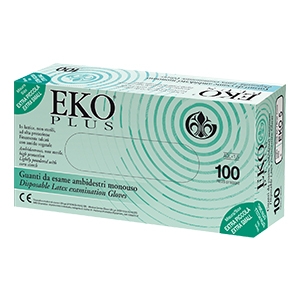 GUANTO IN LATTICE SUPERFICIE LISCIA TALCATO 100 PEZZI ARTICOLO EKO 8 - Angeli Pharm