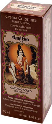 HENNE NUANCE CASTANO SCURO CREMA HENNE COLOR CREMA COLORANTE PRONTA ALL'USO - Angeli Pharm