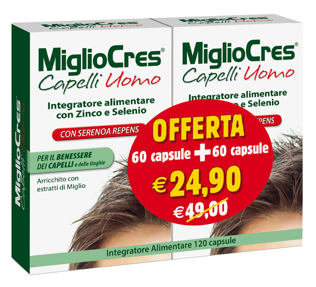 MIGLIOCRES UOMO 60+60 CAPSULE PROMO - Angeli Pharm