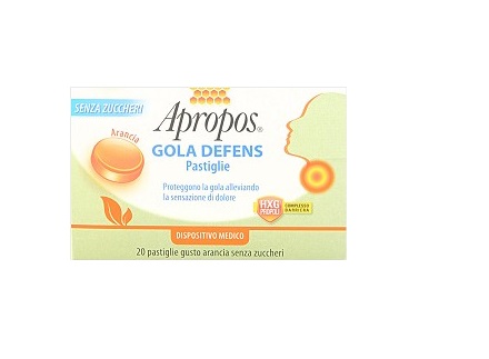 APROPOS GOLA DEFENS ARANCIA PASTIGLIE SENZA ZUCCHERI AGGIUNTI - Angeli Pharm