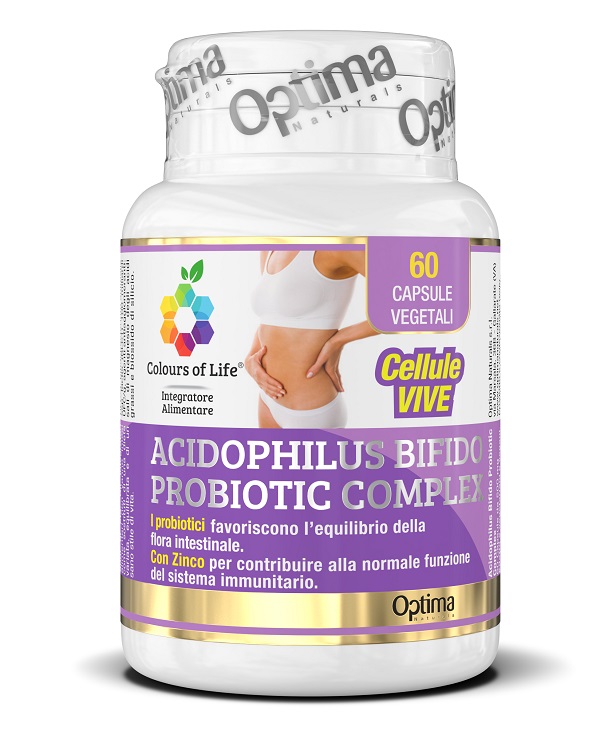 COLOURS OF LIFE ACIDOPHILUS BIFIDO COMPLEX 60 CAPSULE VEGETALI 500 MG - Angeli Pharm