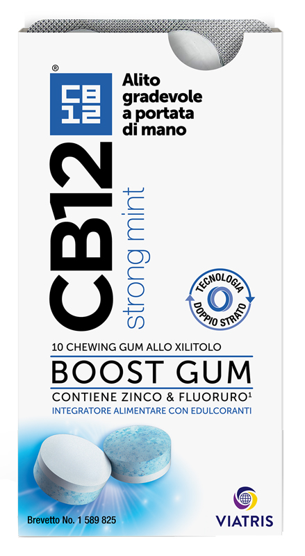 CB12 BOOST 10 CHEWING-GUM ZINCO E FLUORURO NEW FORMULATION - Angeli Pharm