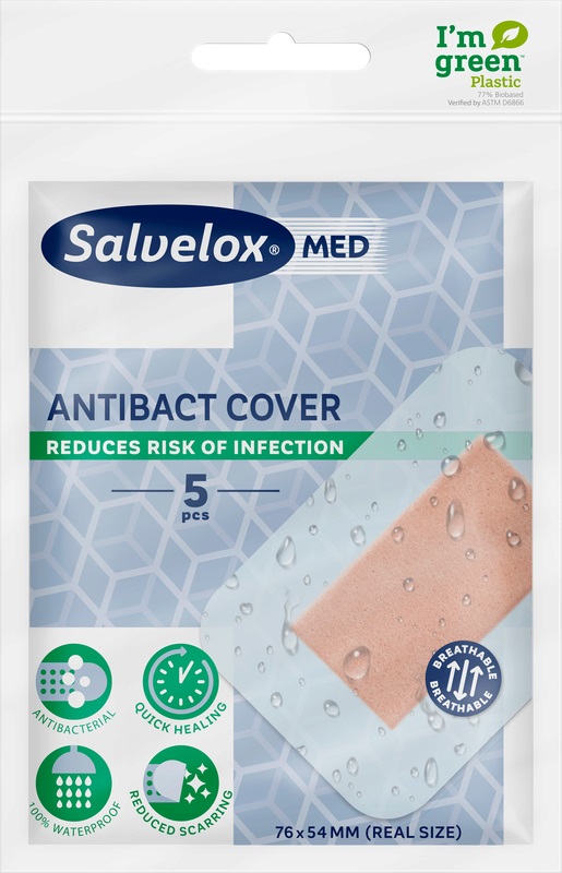 CEROTTO SALVELOX MED ANTIBACT COVER 76X54MM 5 PEZZI - Angeli Pharm