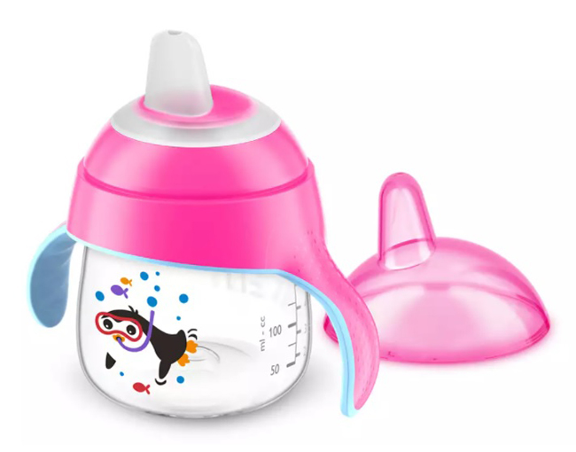 AVENT TAZZA CON BECCUCCIO DECORATA ROSA 200 ML - Angeli Pharm