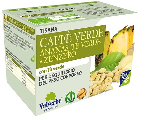 TISANA CAFFE VERDE ANANAS TE VERDE/ZENZERO 30G - Angeli Pharm