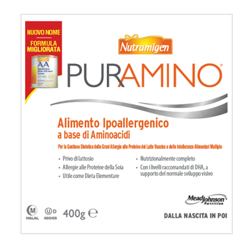 NUTRAMIGEN PURAMINO BARATTOLO 400 G - Angeli Pharm