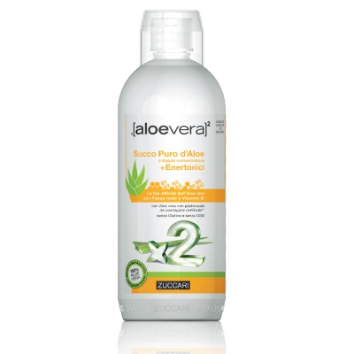 ALOEVERA2 SUCCO PURO D'ALOE DOPPIA CONCENTRAZIONE + ENERTONICI 1 LITRO - Angeli Pharm