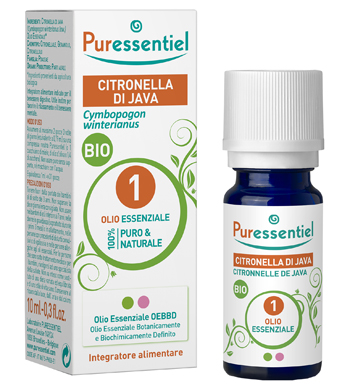 PURESSENTIEL CITRONELLA OLIO ESSENZIALE BIO 10 ML - Angeli Pharm