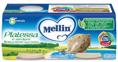 MELLIN OMOGENEIZZATO PLATESSA 2X80 G - Angeli Pharm