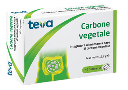 CARBONE VEGETALE TEVA 40 COMPRESSE 16,2 G - Angeli Pharm