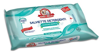 SANO E BELLO SALVIETTE DETERGENTI MUSCHIO BIANCO 50 PEZZI - Angeli Pharm