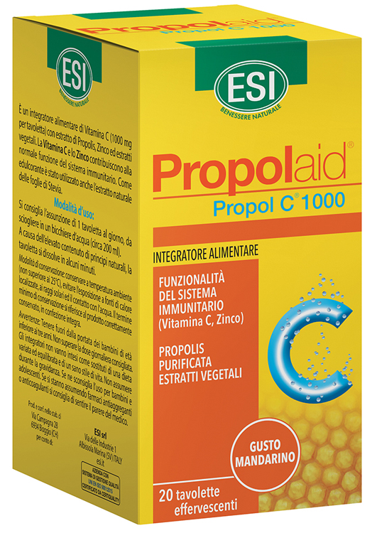 ESI PROPOLAID C 1000 20 TAVOLETTE EFFERVESCENTI - Angeli Pharm