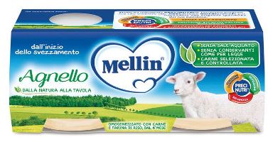 MELLIN OMOGENEIZZATO AGNELLO 2 PEZZI X 80 G - Angeli Pharm