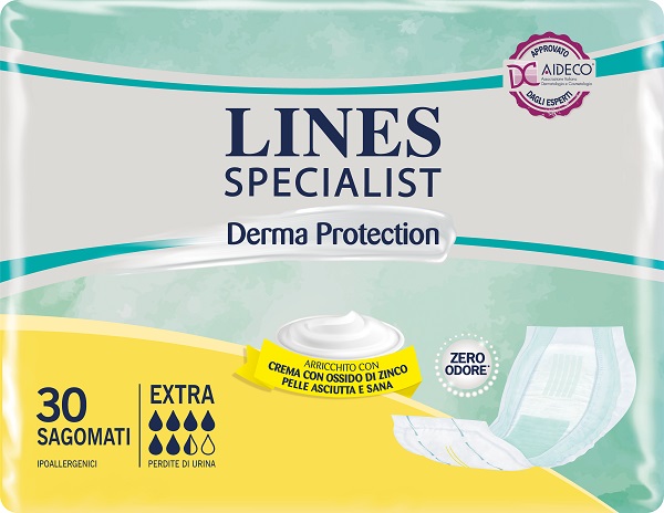 LINES SPECIALIST DERM PANNOLONE SAGOMATO EXTRA 30 PEZZI - Angeli Pharm
