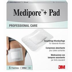 MEDICAZIONE MEDIPORE+PAD 5X7,2CM 5PEZZI - Angeli Pharm
