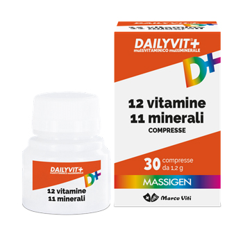 MASSIGEN DAILYVIT 12 VITAMINE 11 MINERALI 30 COMPRESSE RIVESTITE - Angeli Pharm