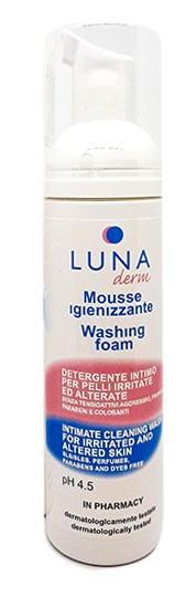 LUNADERM MOUSSE IGIENIZZANTE DETERGENTE INTIMO PELLI IRRITATE ED ALTERATE 150 ML - Angeli Pharm