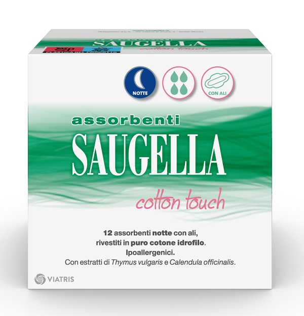 SAUGELLA COTTON TOUCH ASSORBENTI NOTTE 12 PEZZI TAGLIO PREZZO - Angeli Pharm