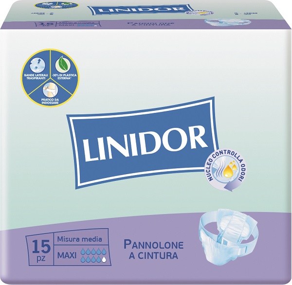 PANNOLONE LINIDOR A CINTURA MAXI MISURA MEDIA 15 PEZZI - Angeli Pharm