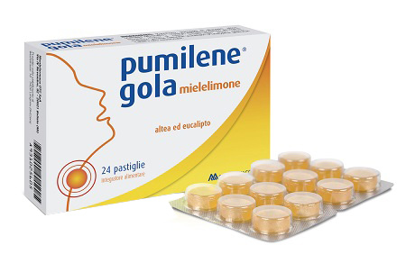 PUMILENE GOLA MIELE LIMONE 24 PASTIGLIE - Angeli Pharm