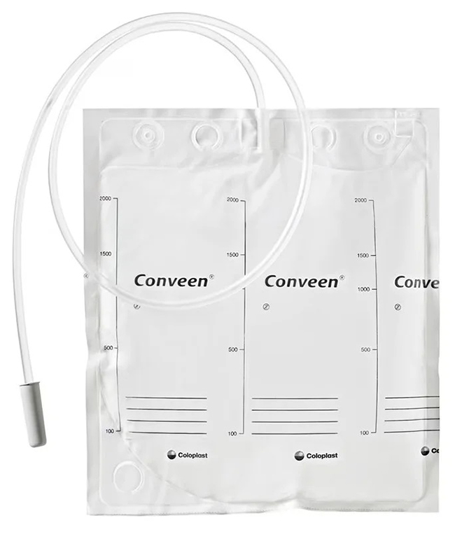 SACCA LETTO CONVEEN BASIC CON MANIGLIA CAPACITA' 2000ML LUNGHEZZA TUBO 100CM NO SCARICO CONFEZIONE DA 30 PEZZI - Angeli Pharm