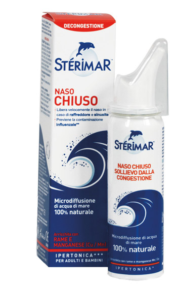 STERIMAR IPERTONICO NASO CHIUSO RAME E MANGANESE SPRAY 50 ML - Angeli Pharm