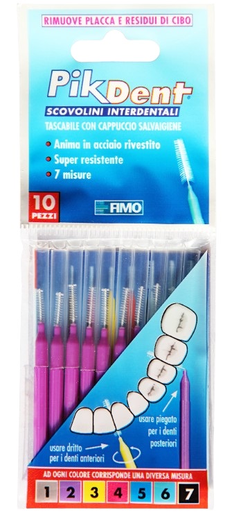 PIKDENT STUZZICOLINO 2 VIOLA 10 PEZZI - Angeli Pharm