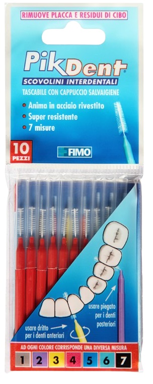 PIKDENT STUZZICOLINO 4 ROSSO 10 PEZZI - Angeli Pharm