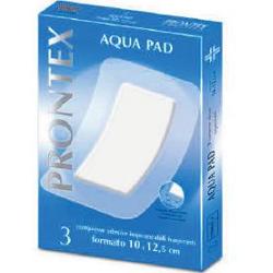 GARZA COMPRESSA PRONTEX AQUA PAD 10X12,5 CM 3 PEZZI - Angeli Pharm