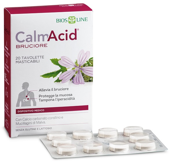BIOSLINE CALMACID BRUCIORE 20 TAVOLETTE MASTICABILI - Angeli Pharm