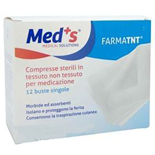 GARZA COMPRESSA MEDS TESSUTO NON TESSUTO PEEL OPEN 7,5X7,5CM 12 PEZZI - Angeli Pharm