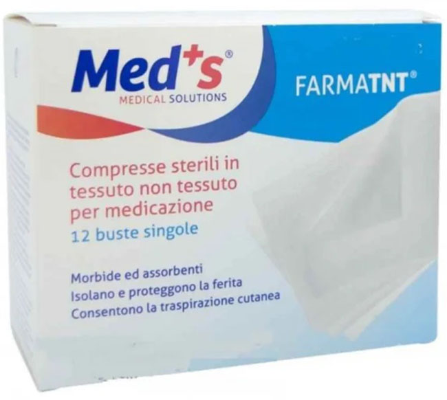GARZA COMPRESSA MEDS TESSUTO NON TESSUTO PEEL OPEN 10X10CM 12 PEZZI - Angeli Pharm