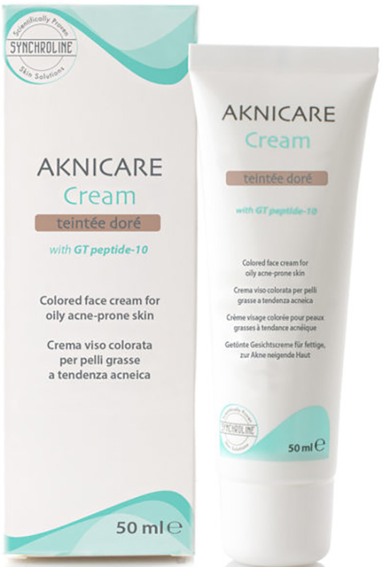 AKNICARE CREAM CREMA COLORATA TEINTEE DORE' 50 ML - Angeli Pharm